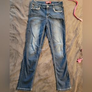 Arizona brand Jeans Girls size 16, embroidered pockets front and back